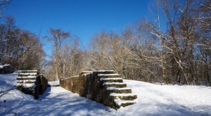 Some parts of the C&O Canal have disappeared.  This is an old staircase that once led up to the towpath. (Carol M. Highsmith)