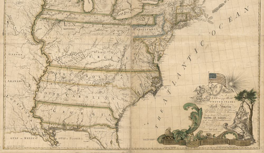 In their original form, states like North Carolina kept going and going. (Library of Congress)