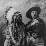 A tamed Sitting Bull and "Buffalo Bill" Cody.  (Library of Congress)