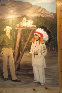 This ill-lilt painting of Korczak and Standing Bear hangs in the visitor center.  (Carol M. Highsmith)