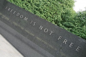 The Korean War Veterans Memorial honors those who died in what is sometimes called "The Forgotten War" because it was sandwiched between World War II and the War in Vietnam.  (jepoirrier, Flickr Creative Commons)