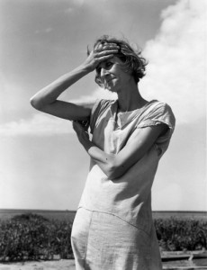 Renowned Farm Security Administration photographer Dorothea Lange captured the despair of this woman who watched her farm blow away in Childress, Texas.  (Farm Security Administration)