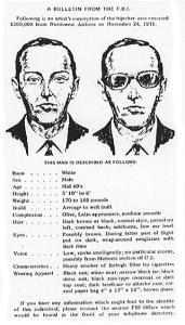 It wouldn't be long before people around the world knew what Dan Cooper looked like.  (FBI)