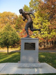 Jim Thorpe, memorialized in the town that bears his name.  (dougtone, Flickr Creative Commons)
