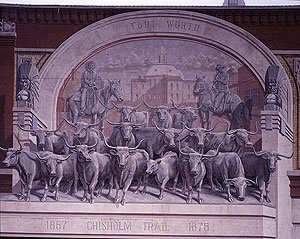 There's a Chisholm Trail sculpture right in downtown Fort Worth.  (Carol M. Highsmith)