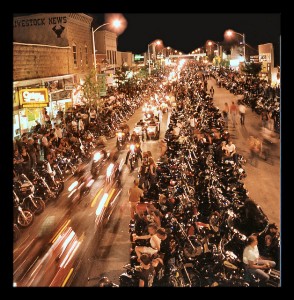 See what I mean when I say bikers take over little Sturgis?  (christopher.d.heald, Flickr Creative Commons)