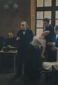 This isn't Raveen.  It's a 19th-century hyptonist and his "hysterical" subject, painted by André Brouillet.  (Wikipedia Commons)