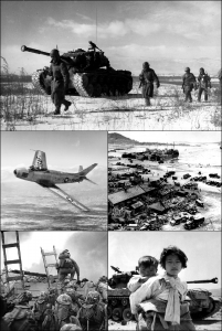 A montage of a distant war.  (U.S. Government)