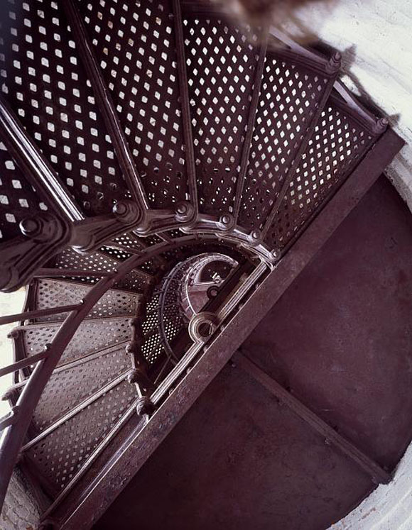 The staircase at Thirty Mile Point Lighthouse on Lake Ontario in New York State. (Carol M. Highsmith)