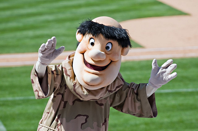 Both the San Diego Padres baseball team and their wacky mascot in a friar's outfit were inspired by the Franciscans who founded missions nearby and throughout California.  (SD Dirk, Flickr Creative Commons)