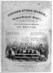 An early, derisive view of the Masonic movement in Boston.  (Library of Congress)