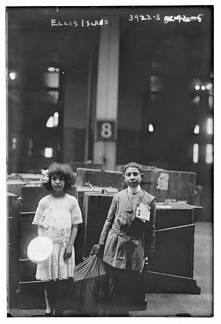 One wonders what became of these children who passed through Ellis Island.  (Library of Congress)