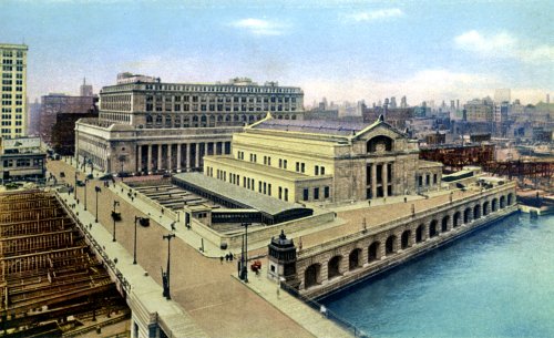 An early view of Chicago Union Station. (Library of Congress)