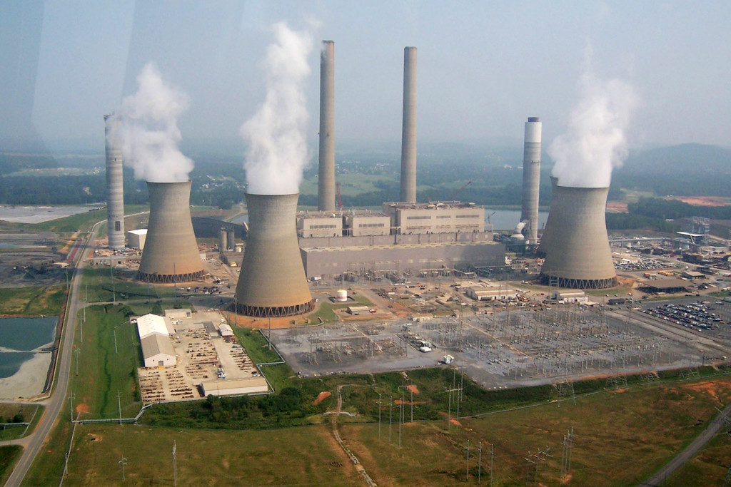 Georgia eyaletinde kömürle işleyen bir elektrik santralı