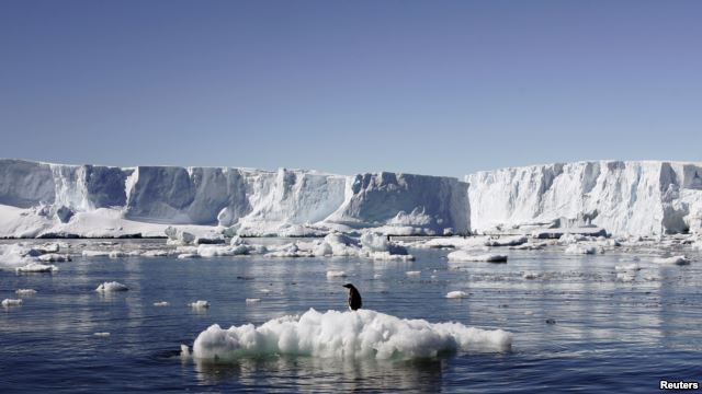 Antarktika'da eriyen buzullar