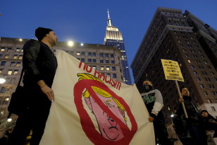 Anti-Trump protest in New York City. Dec. 20, 2015 (Reuters) 