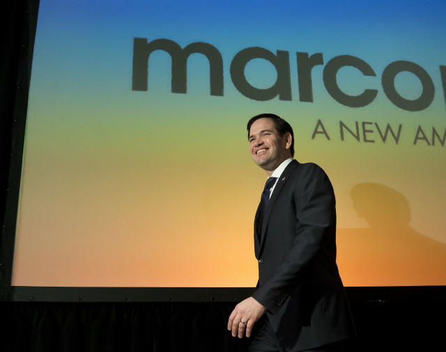 Republican presidential candidate Sen. Marco Rubio, R-Fla, during an election-night rally on Feb. 20, 2016 in Columbia, S.C. (AP)