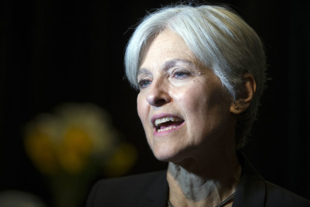 In this Oct. 6, 2016, photo, Green Party presidential candidate Jill Stein meets her supporters during a campaign stop at Humanist Hall in Oakland, Calif. Stein is leading the effort for an election recount in Wisconsin, Michigan and Pennsylvania. (AP)