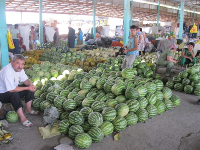 Nohiya qovun- tarvuz bozorida