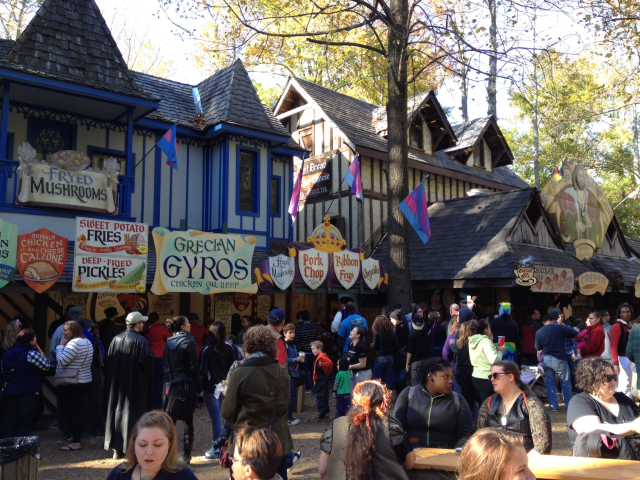 Traditional ancient foods as well as popular current ones are available at the Maryland Renaissance Fair. (Photo by Andrew Palczewski/VOA)