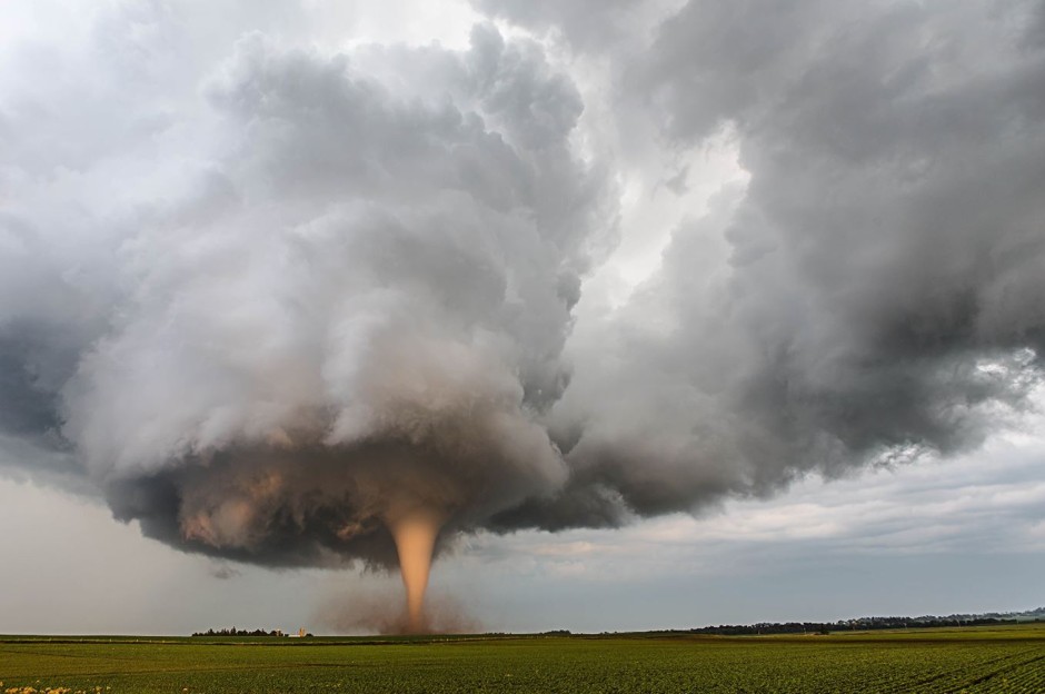 A Tornado Churns Up Dust In Sunset Light Near Traer, Iowa. Second place, “Professional Submission” (Brad Goddard, Courtesy NOAA)