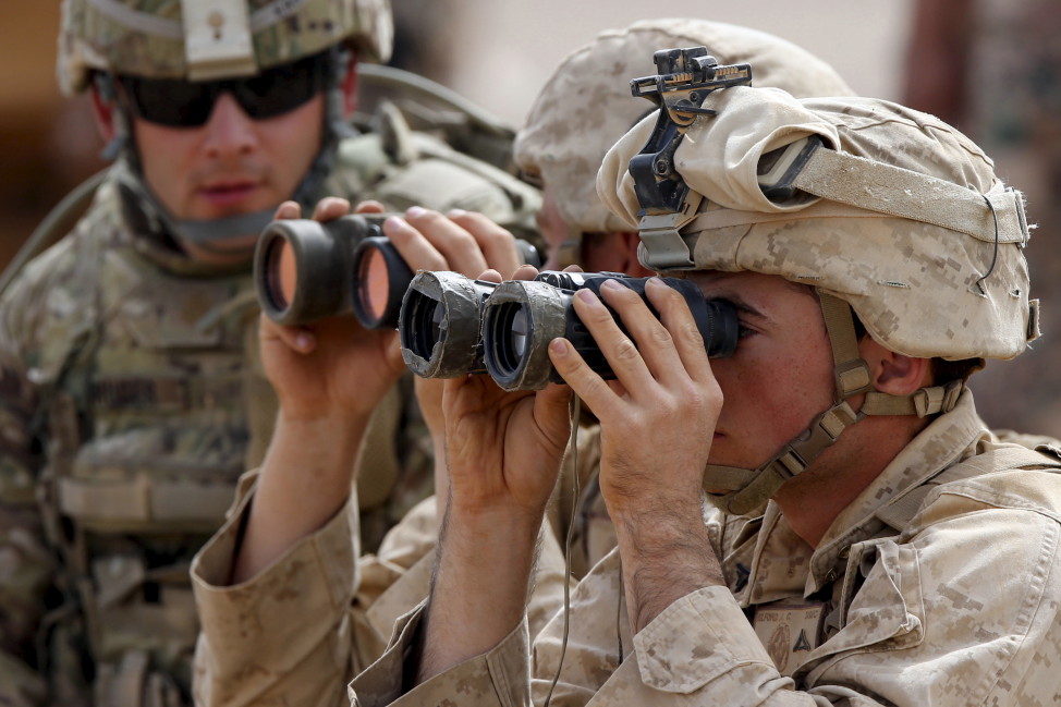 U.S. soldiers participate in training exercise at the Jordan-Saudi Arabia border, south of Amman May 18, 2015. (Reuters)