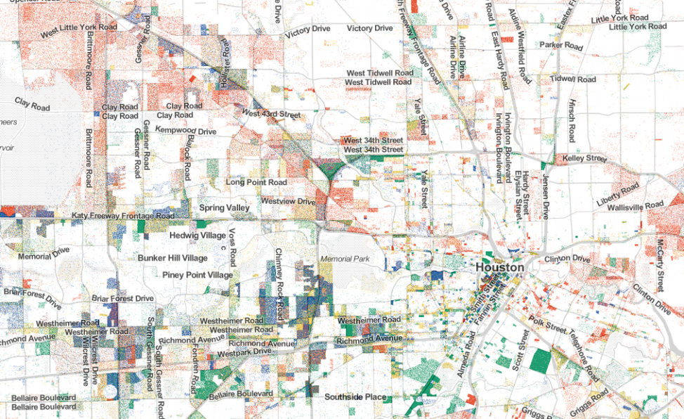 Houston, Texas area (Map created by Robert Manduca)
