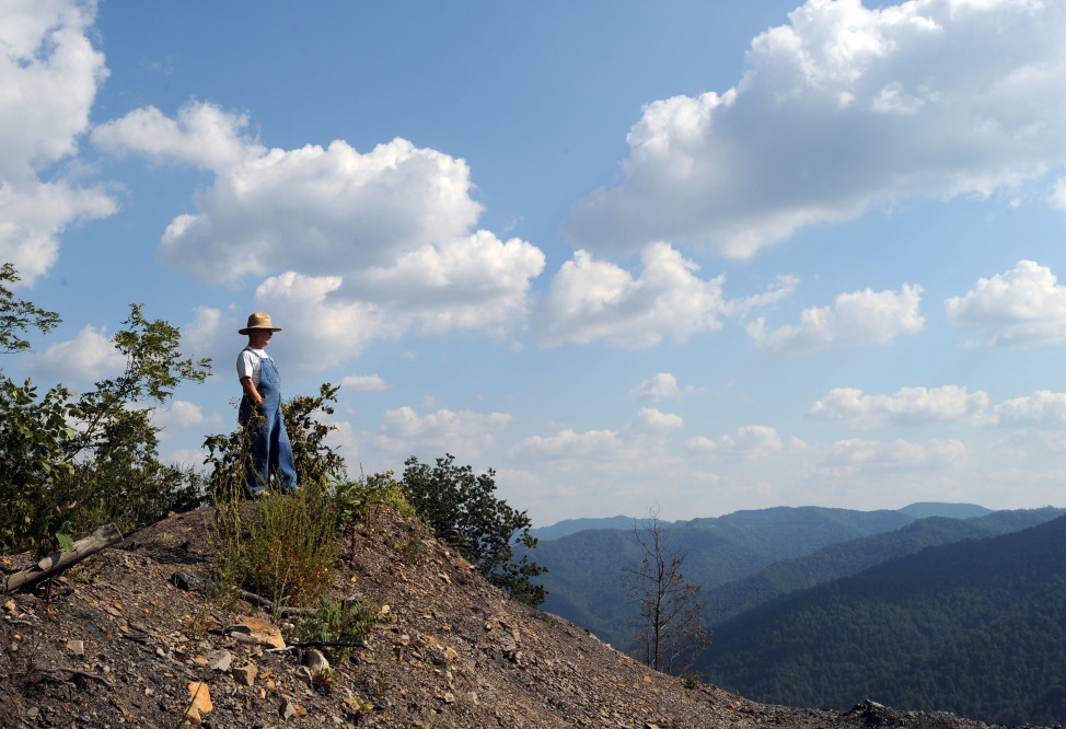 FILE -- Larry Gibson, whose family has owned land in the area for 235 years, stands atop Kayford Mountain in West Virginia. (AP Photo)