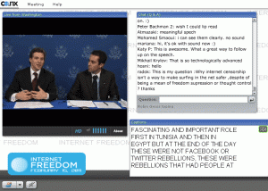 Internet freedom webchat with US State Department