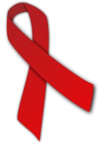 Pita merah lambang solidaritas bagi OHDA dan ODHIV (foto: Wikipedia).