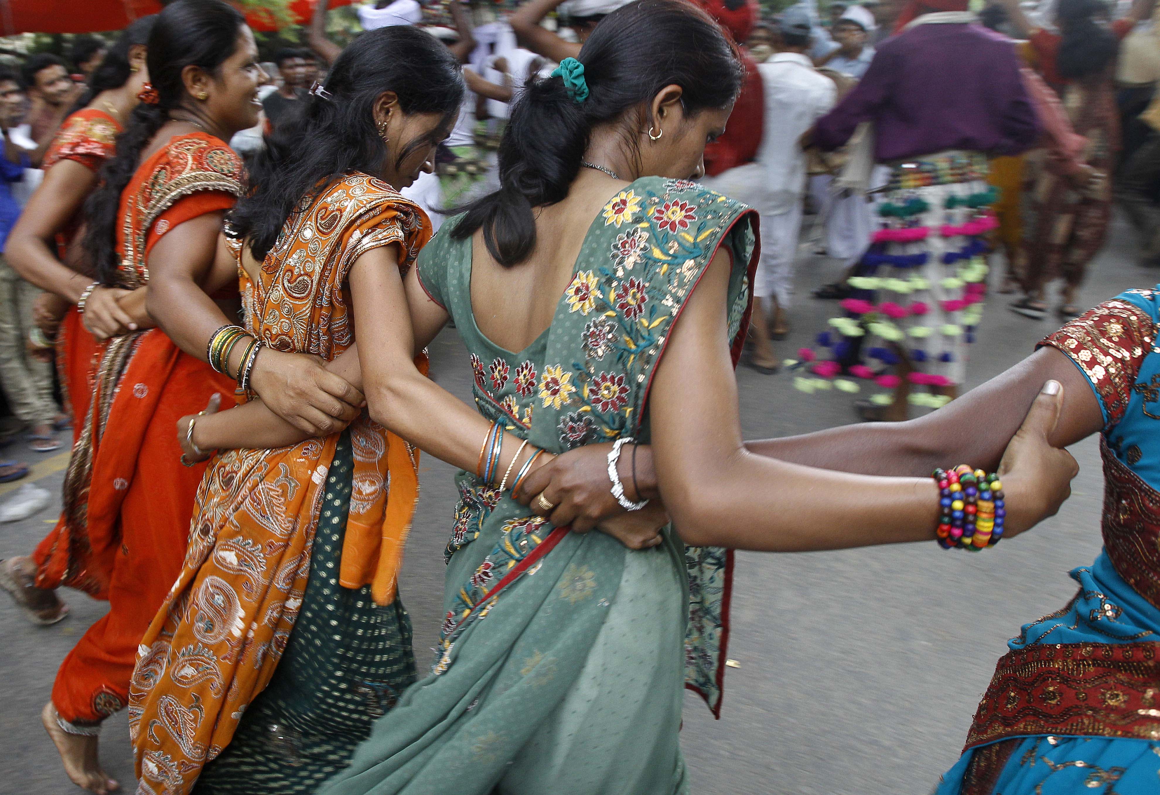 Tribal dancers from the western Indian state of Gujarat 