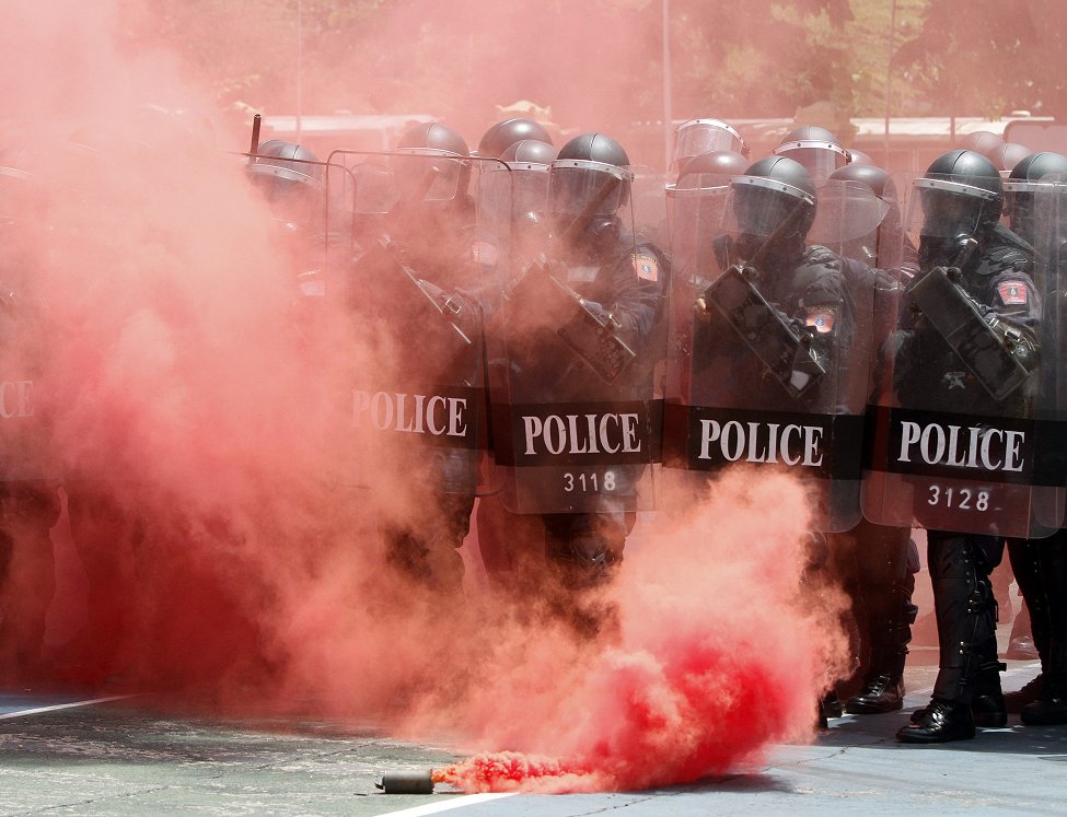 Riot Police Drill Thailand