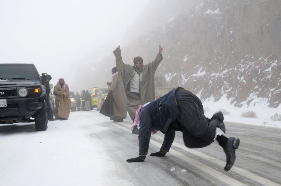 Snow in Saudi Arabia