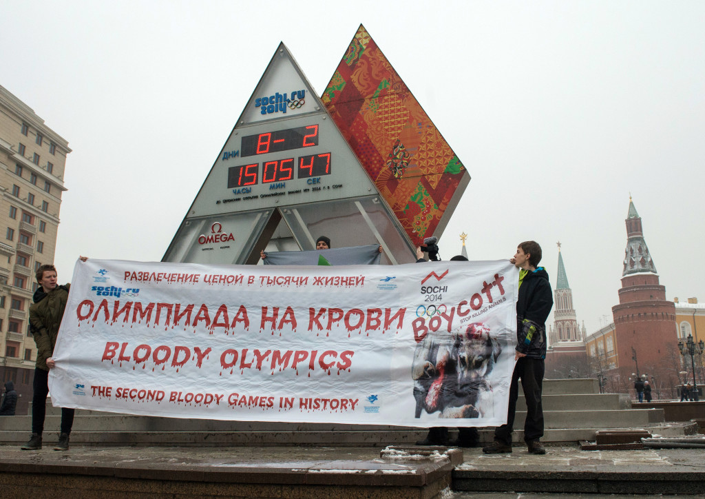 OLY-2014-RUSSIA-ANIMAL-RIGHTS--DOGS-PROTESTS