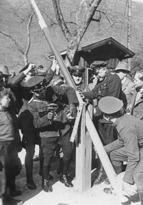 Germany's 1938 annexation of German-speaking Austria, the Anschluss, was also greeted with smiles and the dismantling of border posts. Photo: Scherl
