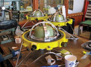 Ocean bottom seismometers from Scripps Institution of Oceanography. Data from these units will be integrated into the Project IDA global seismographic network. (Photo: Scripps Institution of Oceanography, UC San Diego)