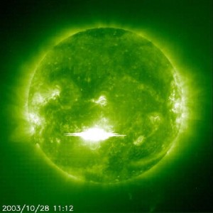 The Solar and Heliospheric Observatory (SOHO) spacecraft captured this image of a solar flare as it erupted from the sun (Photo: NASA/SOHO)