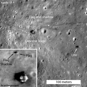 Image of the Apollo 17 landing site taken by the Lunar Reconnaissance Orbiter Camera (LROC) (Image: NASA/GSFC/Arizona State University)