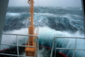 Study expedition crossing Drake Passage in the Southern Ocean (Photo: British Antarctic Survey (BAS))