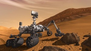 Artist concept of NASA’s Mars Science Laboratory Curiosity rover, a mobile robot for investigating Mars’ past or present ability to sustain microbial life. (Image: NASA/JPL-Caltech)