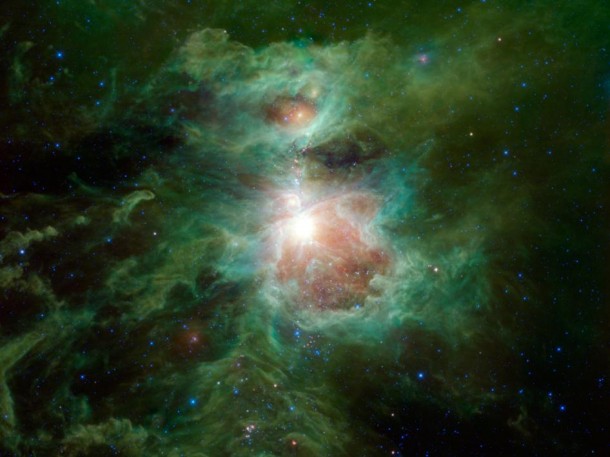 The Orion nebula is featured in this sweeping image from NASA's Wide-field Infrared Survey Explorer, or WISE. (Image: NASA)