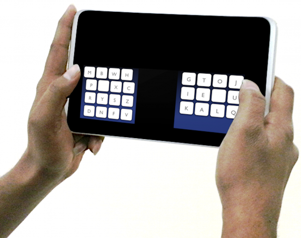 Scientists at the Max Planck Institute for Informatics have come up with a unique new keyboard called KALQ that they say will offer mobile phone and tablet users substantial peformance advantages over the traditional qwerty keyboards now being offered. (Max Planck Institute for Informatics)