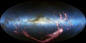 Radio/visible light all-sky View of the Magellanic Stream  (NASA)
