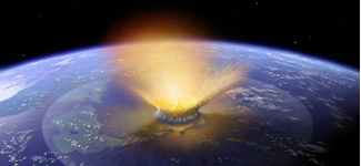 Asteroid impacting Earth (NASA)