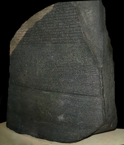 The Rosetta Stone which is on display at the British Museum (Hans Hillewaert via Wikimedia/Creative Commons)