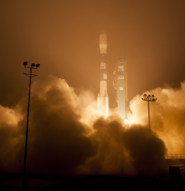 NASA’s new atmospheric carbon dioxide monitoring spacecraft called the Orbiting Carbon Observatory-2 or OCO-2 is shown here lifting off aboard a United Launch Alliance Delta II rocket from Space Launch Complex 2 at Vandenberg Air Force Base, California on July 2, 2014. The OCO-2 will measure the global distribution of carbon dioxide, the leading human-produced greenhouse gas driving changes in Earth's climate. (Reuters) 
