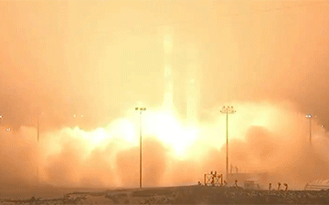 NASA's Orbiting Carbon Observatory-2 blasts off from Vandenberg Air Force base in California.