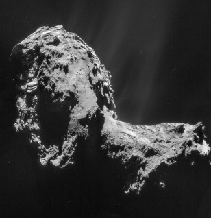 Rosetta's NavCaM snapped this shot of Comet 67P/Churyumov-Gerasimenko on November 20, 2014 ((C) ESA/Rosetta/NAVCAM – CC BY-SA IGO 3.0)