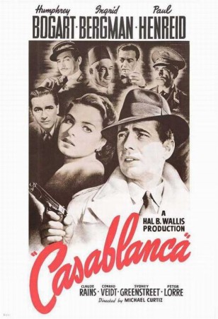 Original 1942 theatrical release poster for the film Casablanca  (Public Domain via Wikimedia Commons)