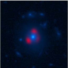 A Gravitationally-lensed distant galaxy. (Vieira et al., ALMA (ESO, NAOJ, NRAO), NASA, NRAO/AUI/NSF)